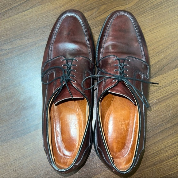 ALLEN EDMONDS BRENTWOOD Burgundy  LEATHER OXFORD MEN'S  SIZE 12.5B - Picture 10 of 12